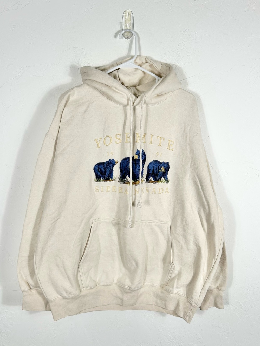 🔥 Brandy Melville John Galt Yosemite Sierra Nevada Bears Embroidered Hoodie